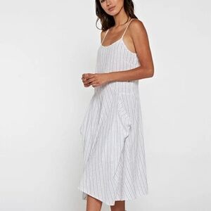 Lovestitch White and Blue Striped Flowy Dress, NWT